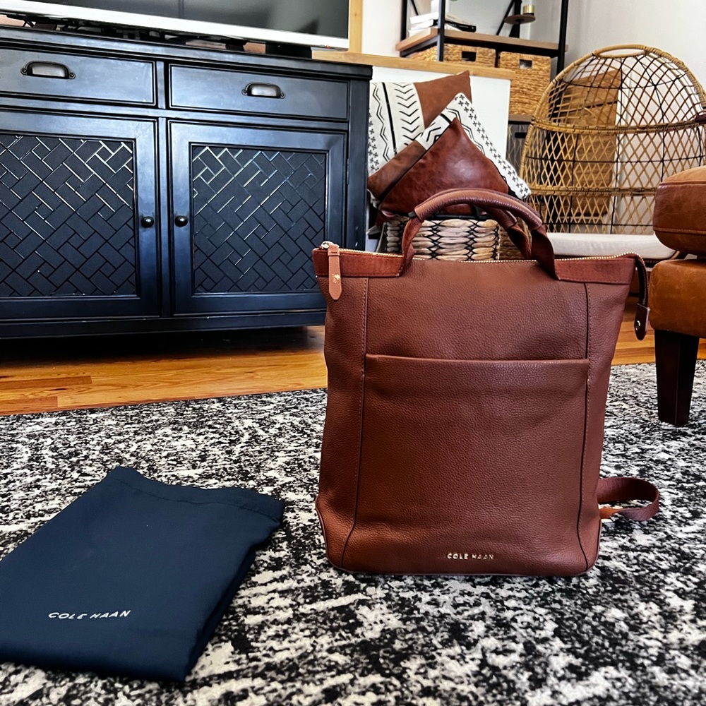 Cole Haan leather backpack purse